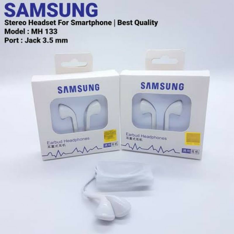 HF BRANDED MH133 SAMSUNG / HEADSET / HEDSET / HANDSFREE / EARPHONE