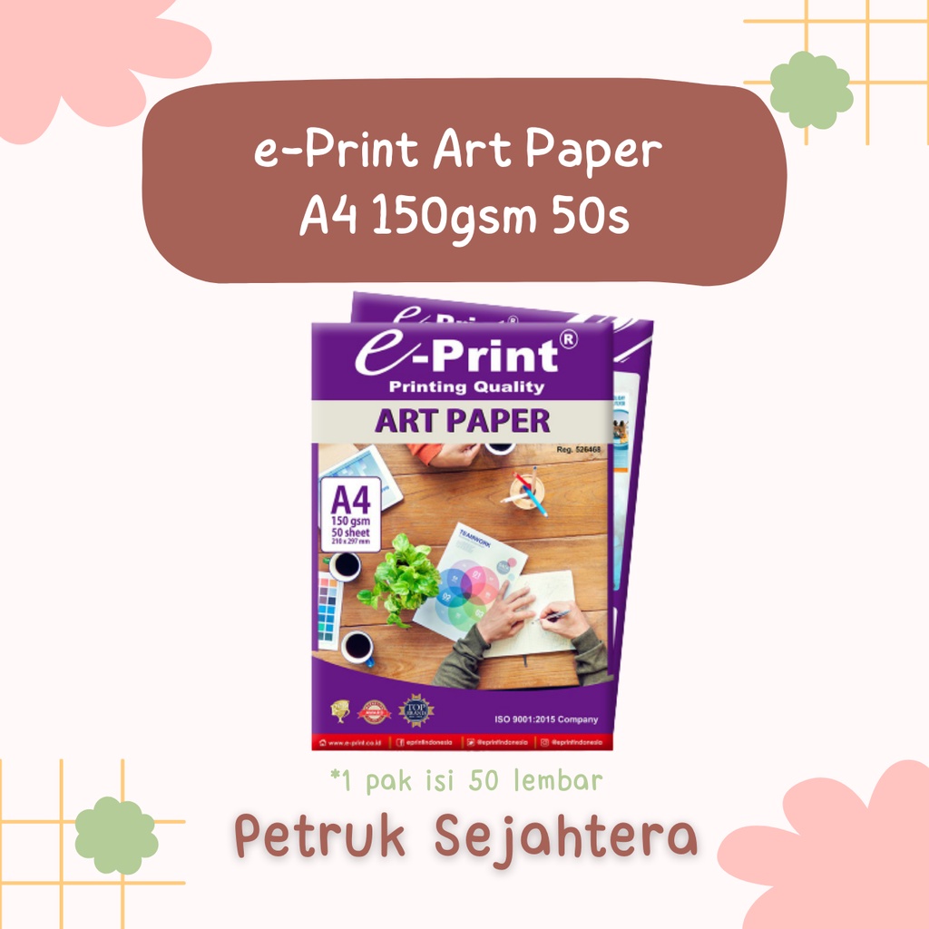 

[PAK] ART PAPER E-PRINT EPRINT A4 150 GSM 50 LEMBAR*