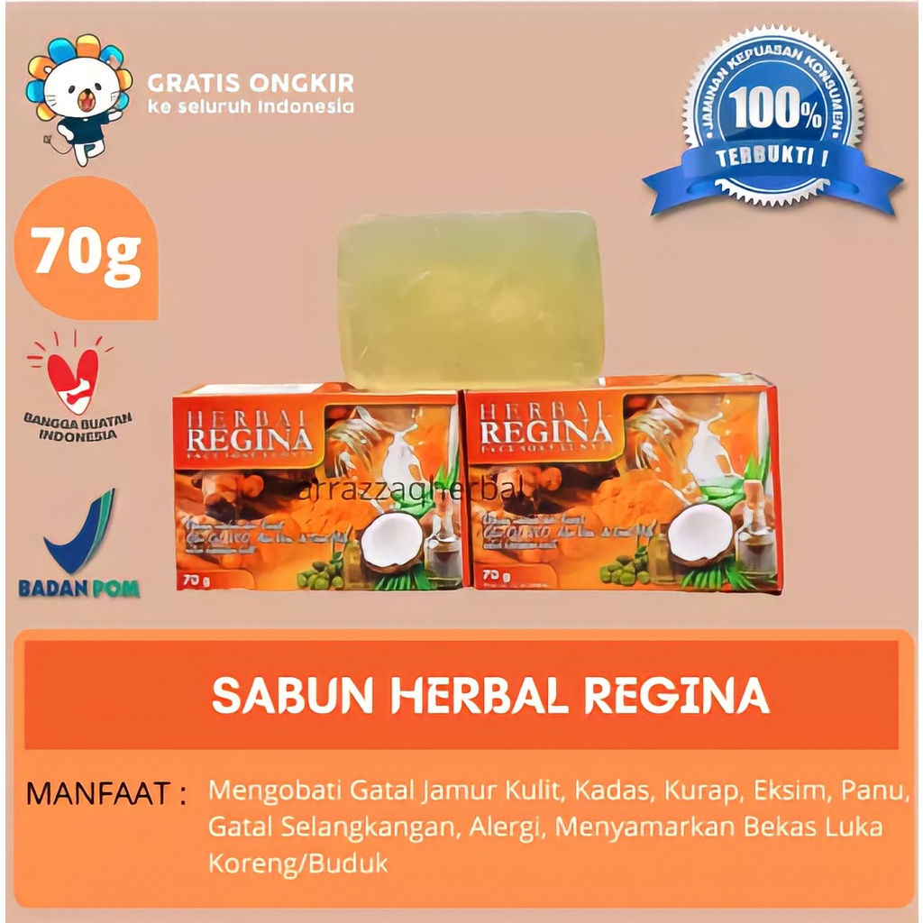 ( Bisa Cod ) Sabun Regina Herbal Obat Gatal Jamur Eksim Gatal Kulit Selakangan & Leher Daerah Kelami