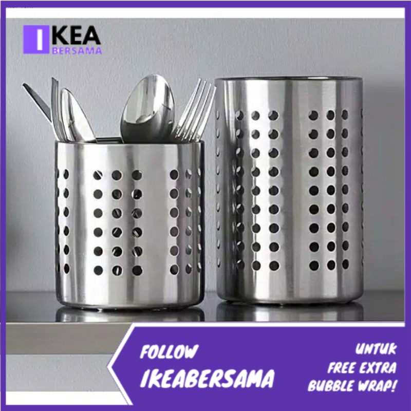 IKEA Tempat Peralatan Makan Stainless Ordning Tempat Sendok Cuci piring