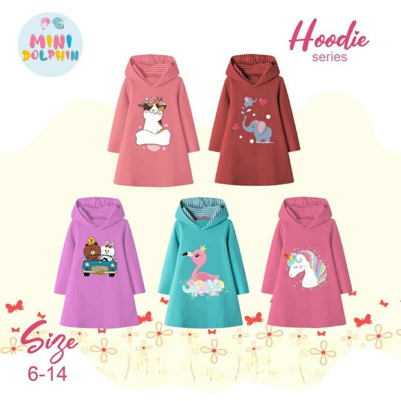 Tunik Hoodie Anak by mini dolphin