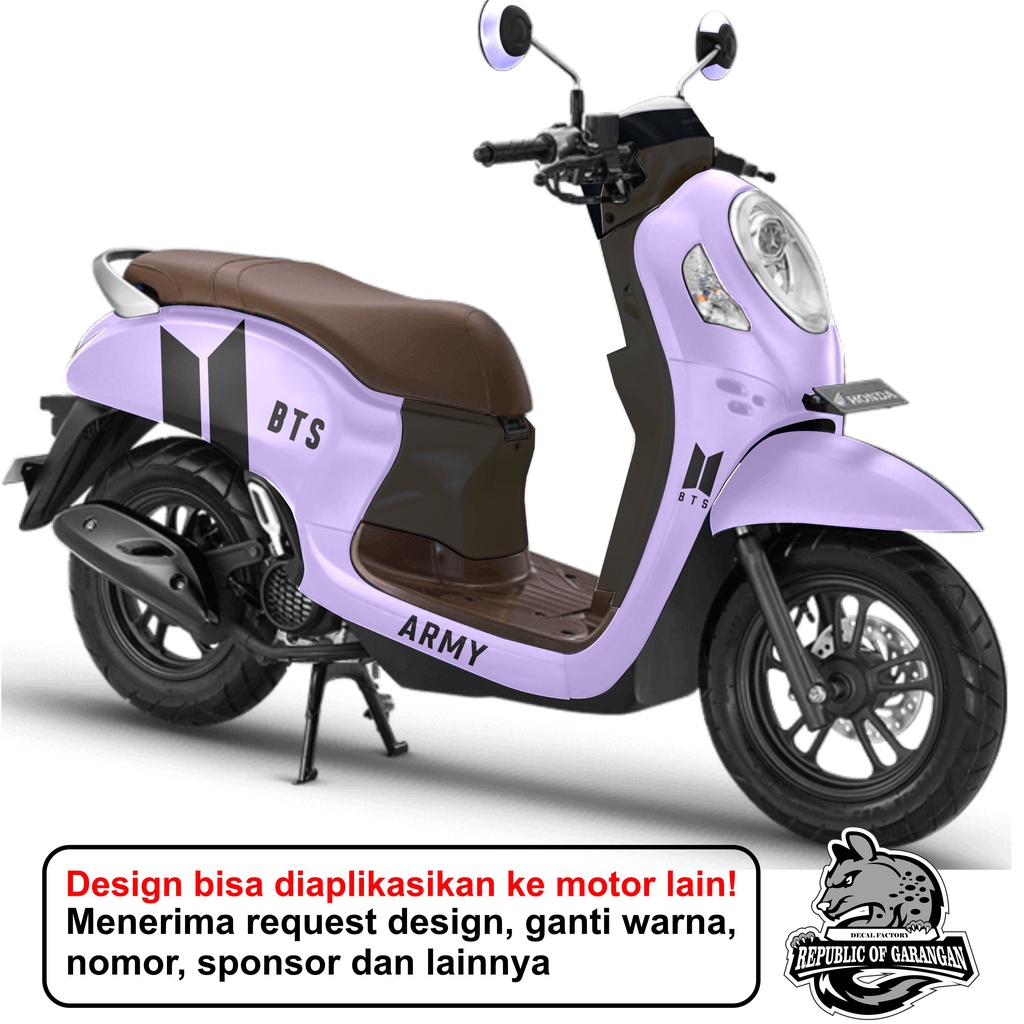 Decal scoopy full body Full Blok Decal Scopy Dekal New Fi 2021 BTS logo style