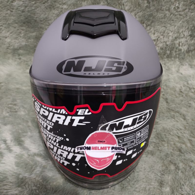 [TERLARIS] READY STOK NJS KAIROZ | NJS KAIROZ WHITE | NJS KAIROZ GREY | NJS KAIROZ SOLID | NJS KAIROZ BLACK | NJS KAIROZ BLUE | NJS KAIROZ RED | NJS KAIROZ GREEN | HELM NJS HALF FACE | NJS KAIROZ PINK | KYT KYOTO | SARANG HELM-Grey Doff