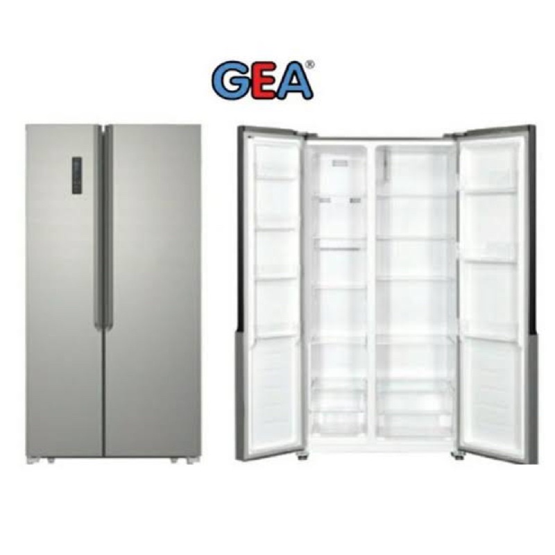 Kulkas Side By Side Gea 472 Inox Silver ( Medan)