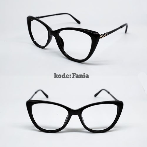 Fania Paket frame kacamata wanita model mata kucing minus antiradiasi cat eye