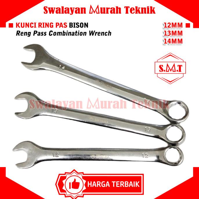 best seller] BISON Kunci Ring Pas 12mm 13mm 14mm Reng Pass Combination Wrench