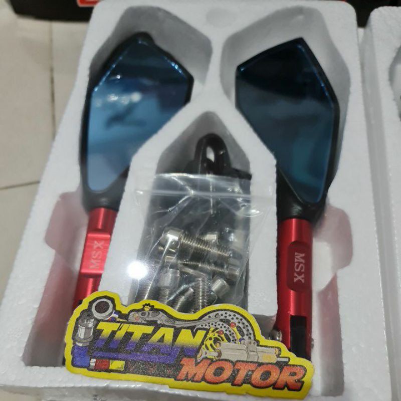 spion tomok model full cnc universal motor ninja r ninja rr vixion new old cbr cb150r mio soul-Merah