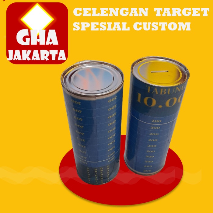 CELENGAN- CELENGAN KALENG 10 JUTA 20 JUTA 50JUTA TINGGI 27 CM TARGET VIRAL -CELENGAN.