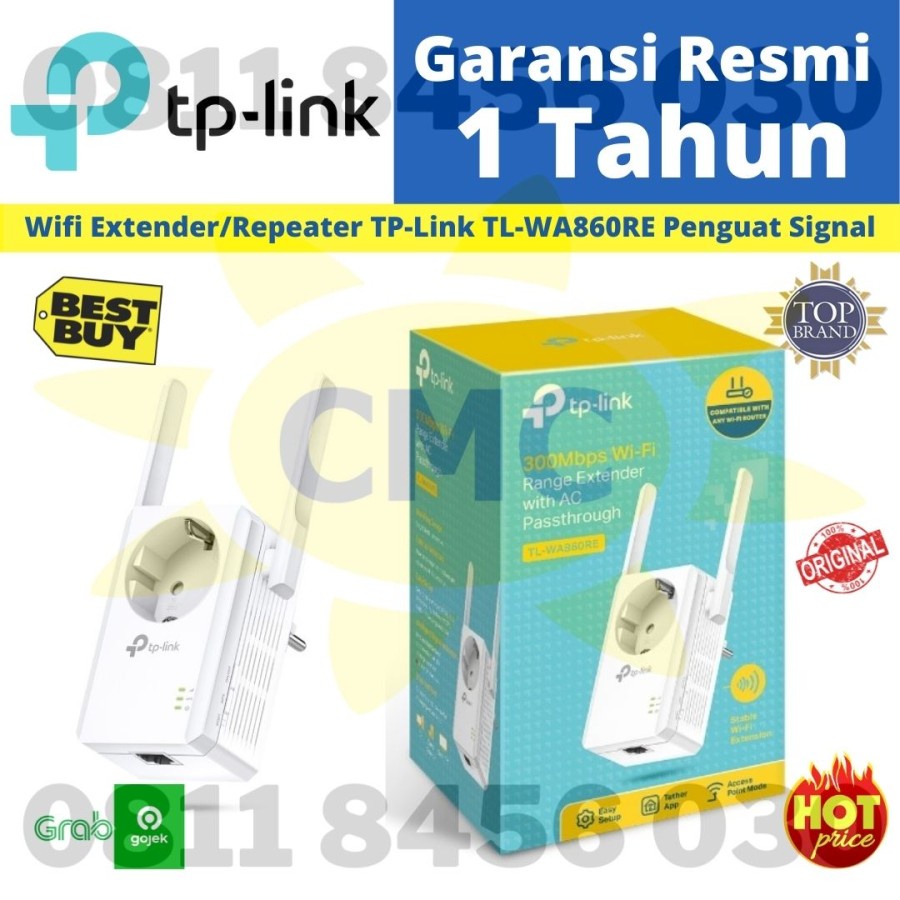 Wifi Extender Repeater TP-Link TL-WA860RE Penguat Signal TPLINK 860RE