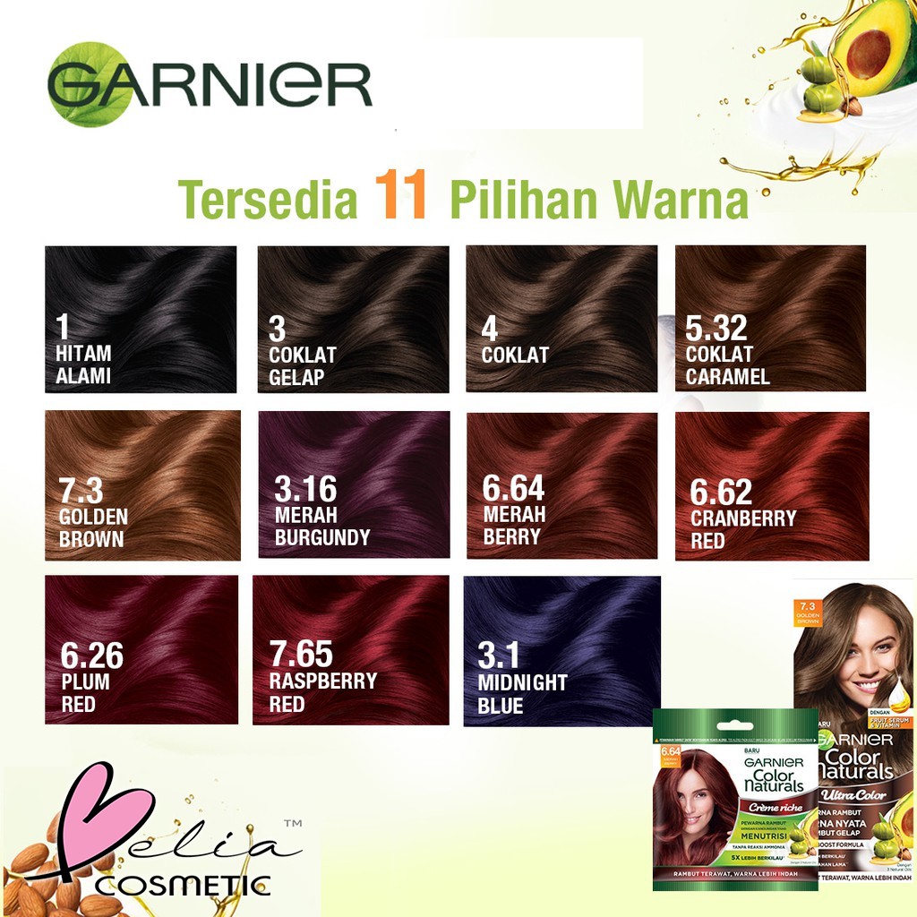 ❤ BELIA ❤ Garnier Color Naturals  Pewarna Rambut | Cat Rambut Natural 20g | 30g