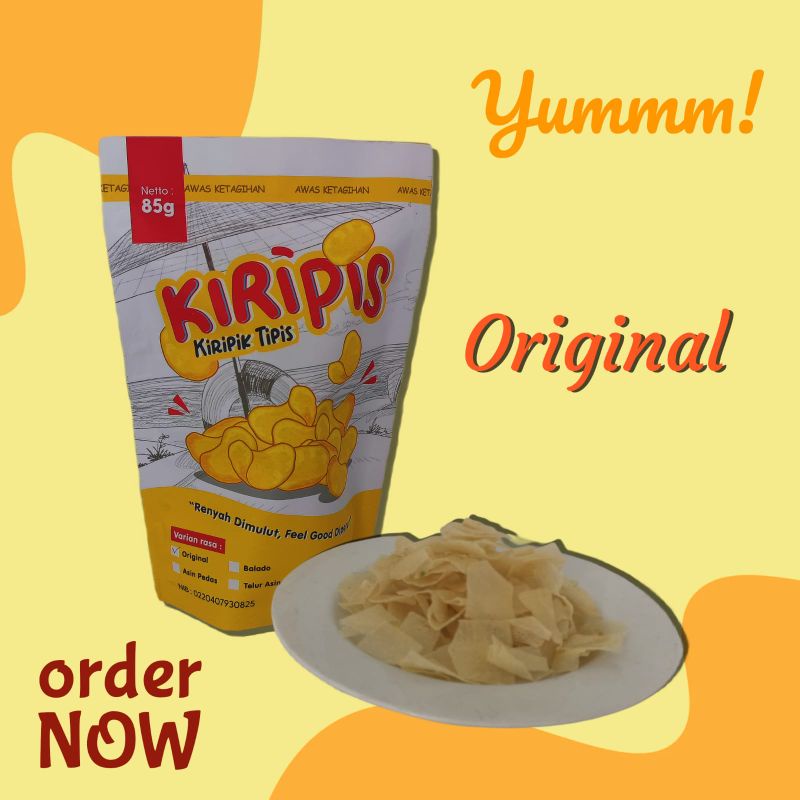 

KIRIPIS (Kiripik Tipis) rasa Original/cemilan/makanan ringan/snack