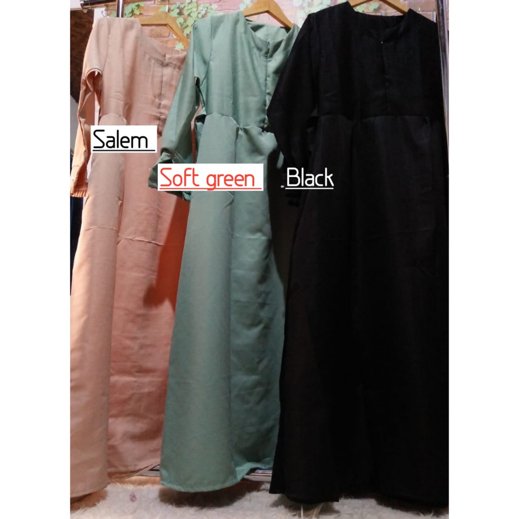 Gamis baloteli Size xL , M , S rempel tangan  polos baloteli busui syari  busana muslim faro