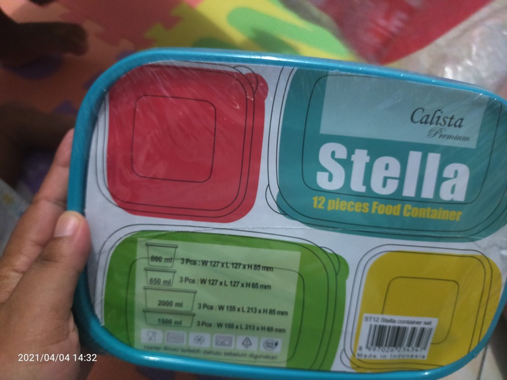 Toples Set Calista Rumoi/ Stella Tempat Penyimpanan/ Seal Ware 12 Pcs