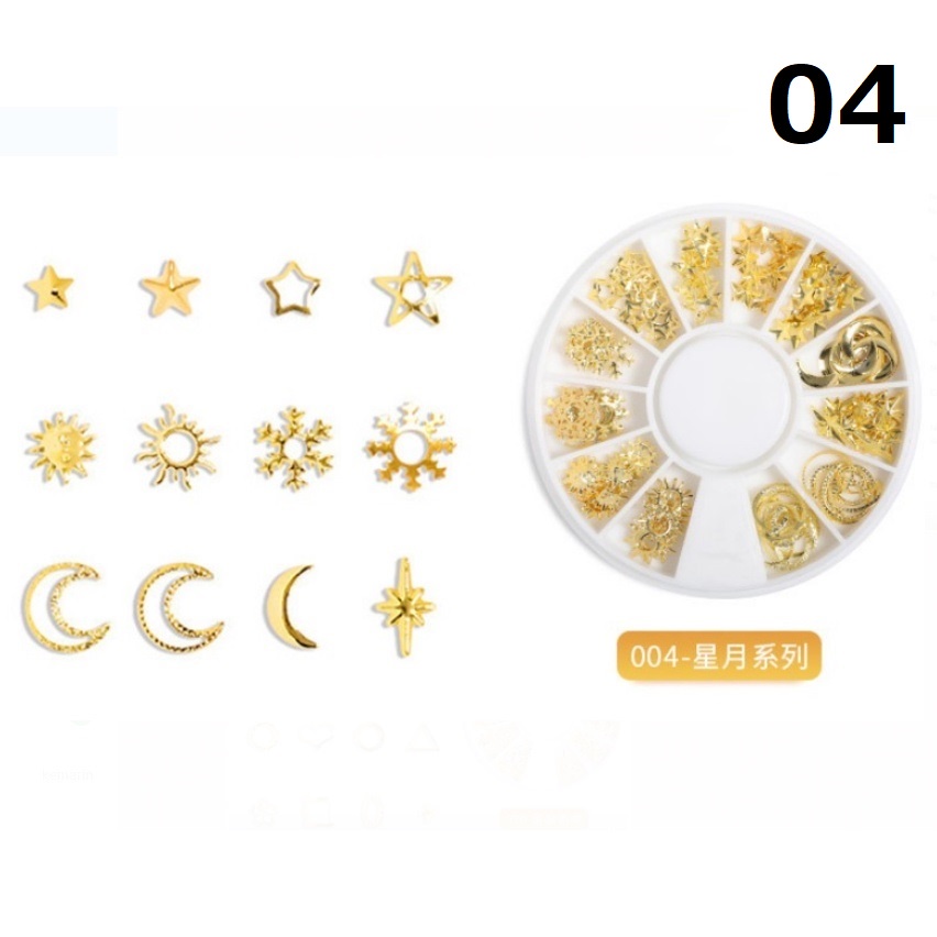 CSP092 – Manik Mutiara Pearl Kristal Gold Emas Nail Art Make Up Cosplay