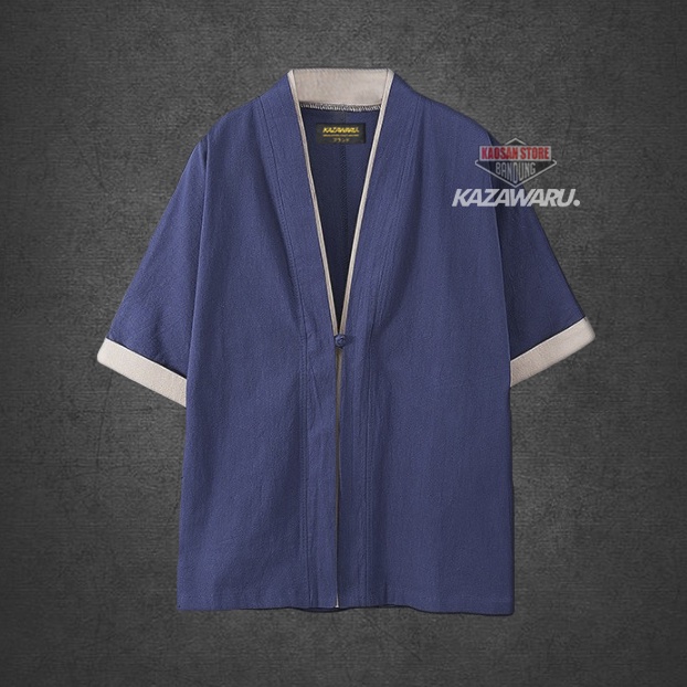 KAZAWARU KIMONO OUTER PRIA LENGAN TANGAN PENDEK | KIMONO MODEL TERBARU | KIMONO CARDIGAN KOREA UNISE