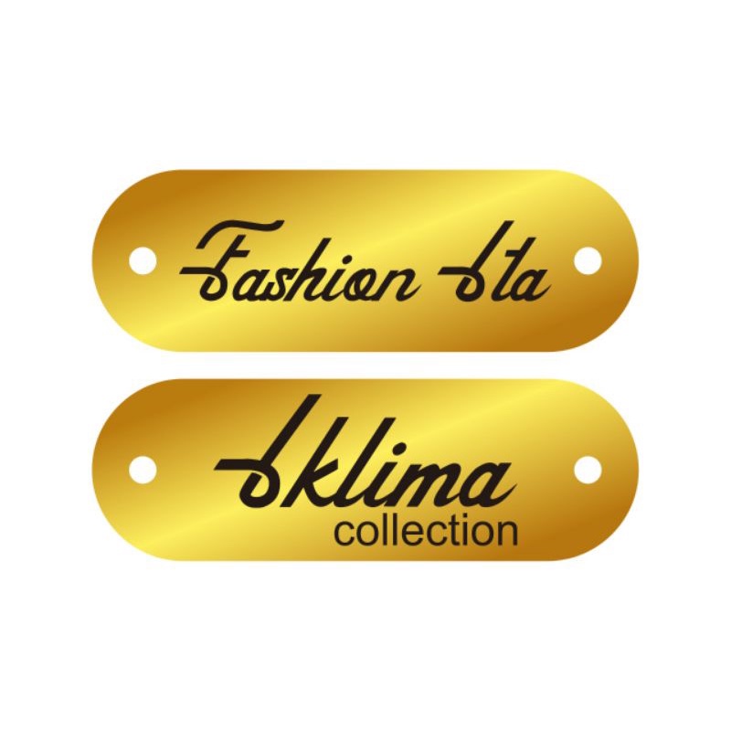 

label akrilik Fashion Ita 20 pcs dan Iklima Collection 80 pcs