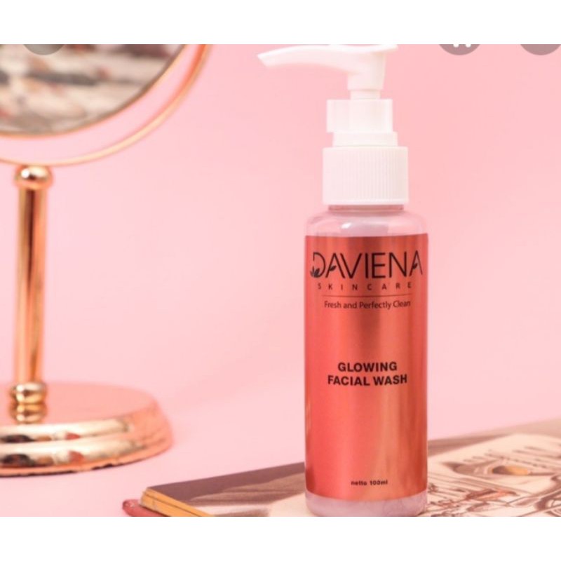 ECER FACIAL WASH SABUN CUCI MUKA GLOWING SERIES DAVIENA SKINCARE ORI OFFICIAL STORE JAKARTA DEPOK