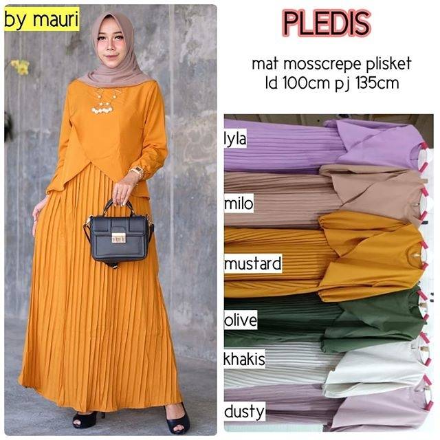 Pledis Dress Moscrepe Plisket Polos