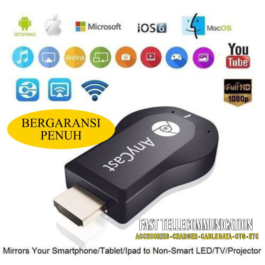 HDMI DONGLE (Anycust Dongle HDMI HDTV wireless WIFI Bluetooth Google)