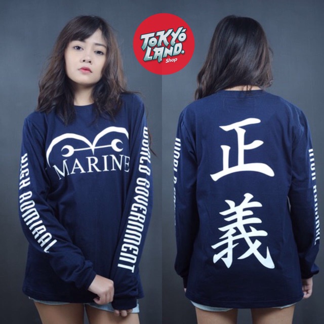 KAOS MARINE ADMIRAL ONE PIECE LENGAN PANJANG