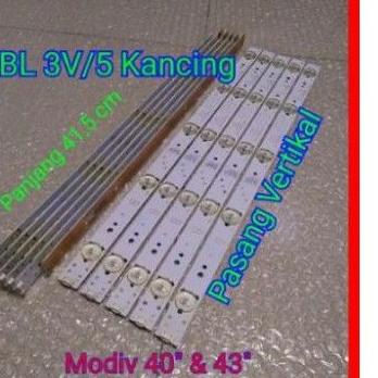 ♛ BACKLIGHT TV 3 VOLT 5 KANCING BACKLIGHT UNIVERSAL 3V 5K BACKLIGHT 40" dan 43" ♨