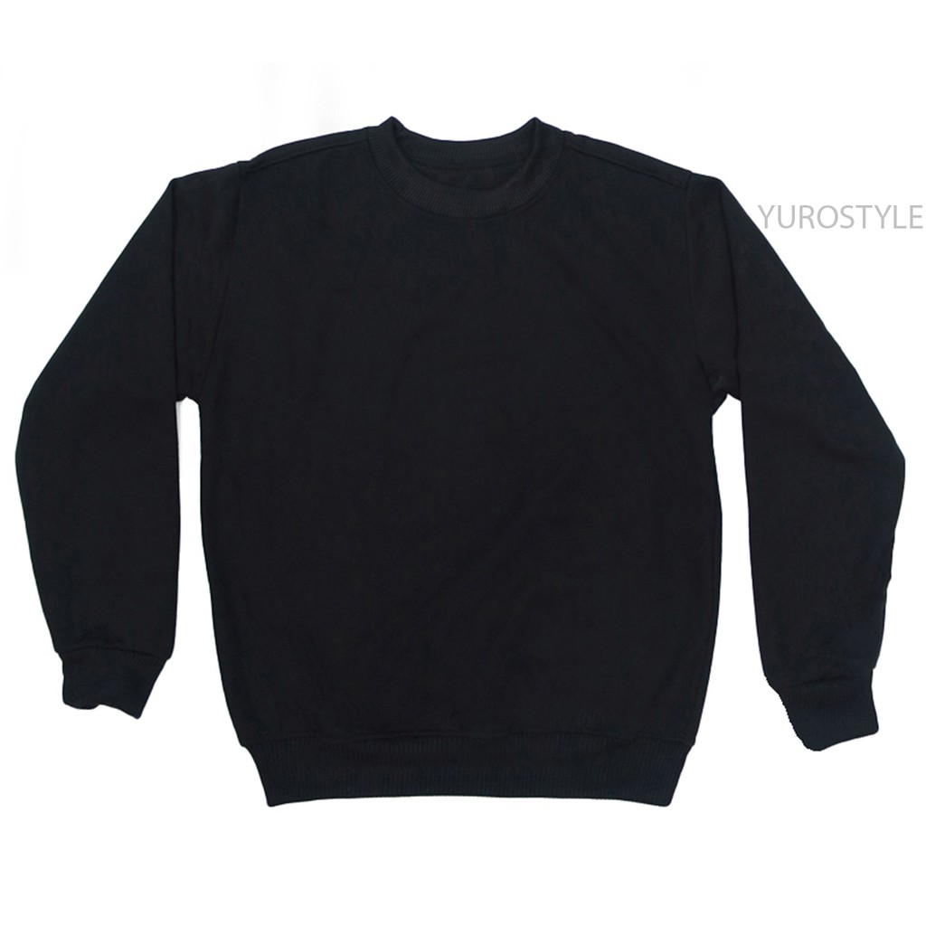 SWEATERPOLOS BASIC SWEATER POLOS SIZE M-XXL ( PRIA & WANITA )-HITAM