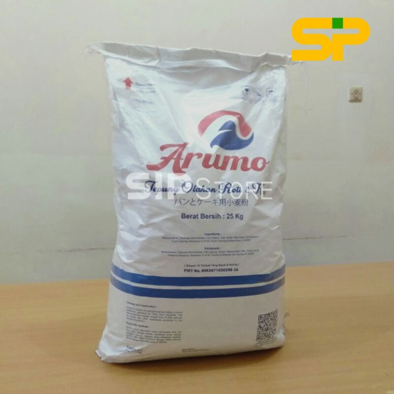 

ARUMO Tepung Olahan Roti & Kue / Susu Bubuk / Tepung Premix / Milk Replacer 25kg