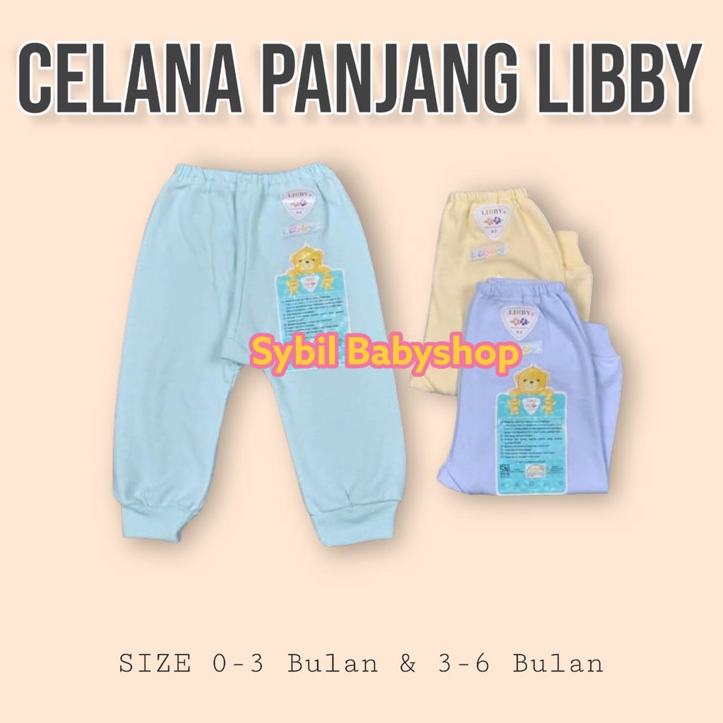 Harga LIBBY 1 Pcs Celana Panjang Bayi / Baby Polos WARNA (0-3M)