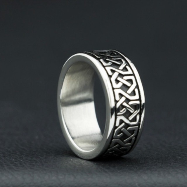 SEUSUK Cincin Motif Ukiran Gaya Retro Punk untuk Hadiah COD