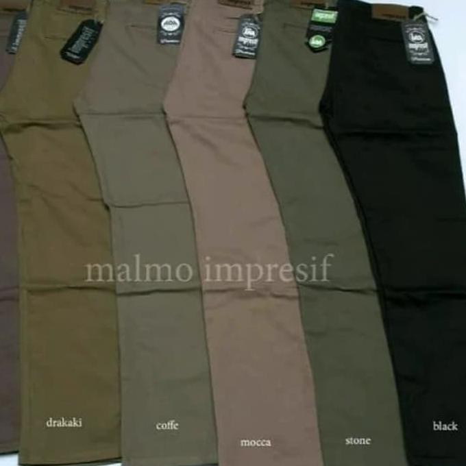 Promo Celana Chino Jumbo/Celana Chino Big Size 35-42/Celana Kerja Pria - Krem, 36