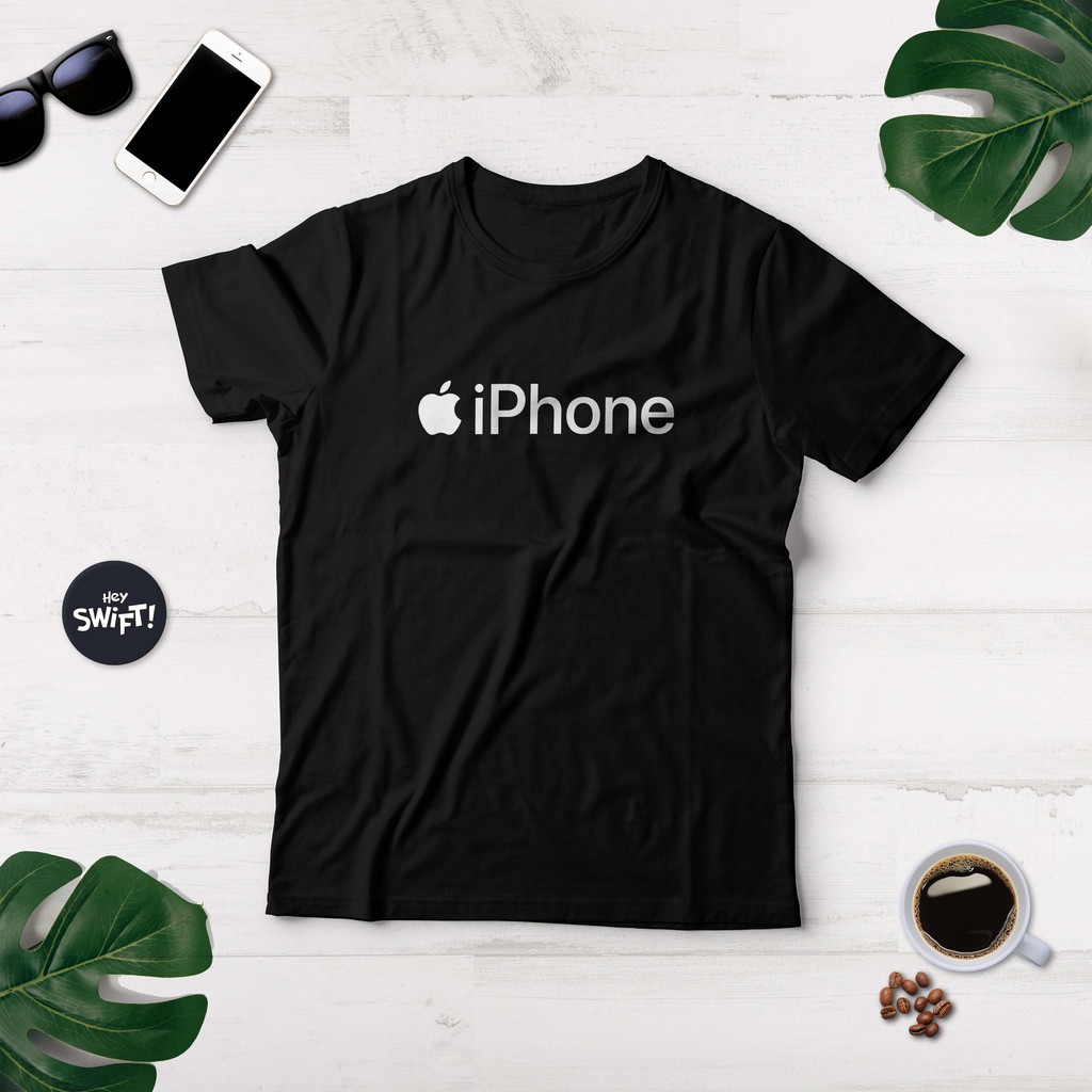 KAOS APPLE IPHONE LOGO T-SHIRT BRAND BAJU DISTRO
