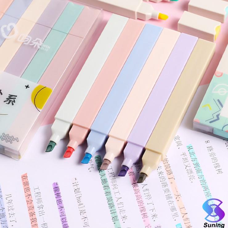 

Hemat Belanja COD MULTICOLOR pena stabilo siswa 6PCS/SET Stabilo / highlighter pastel 6 colors warna