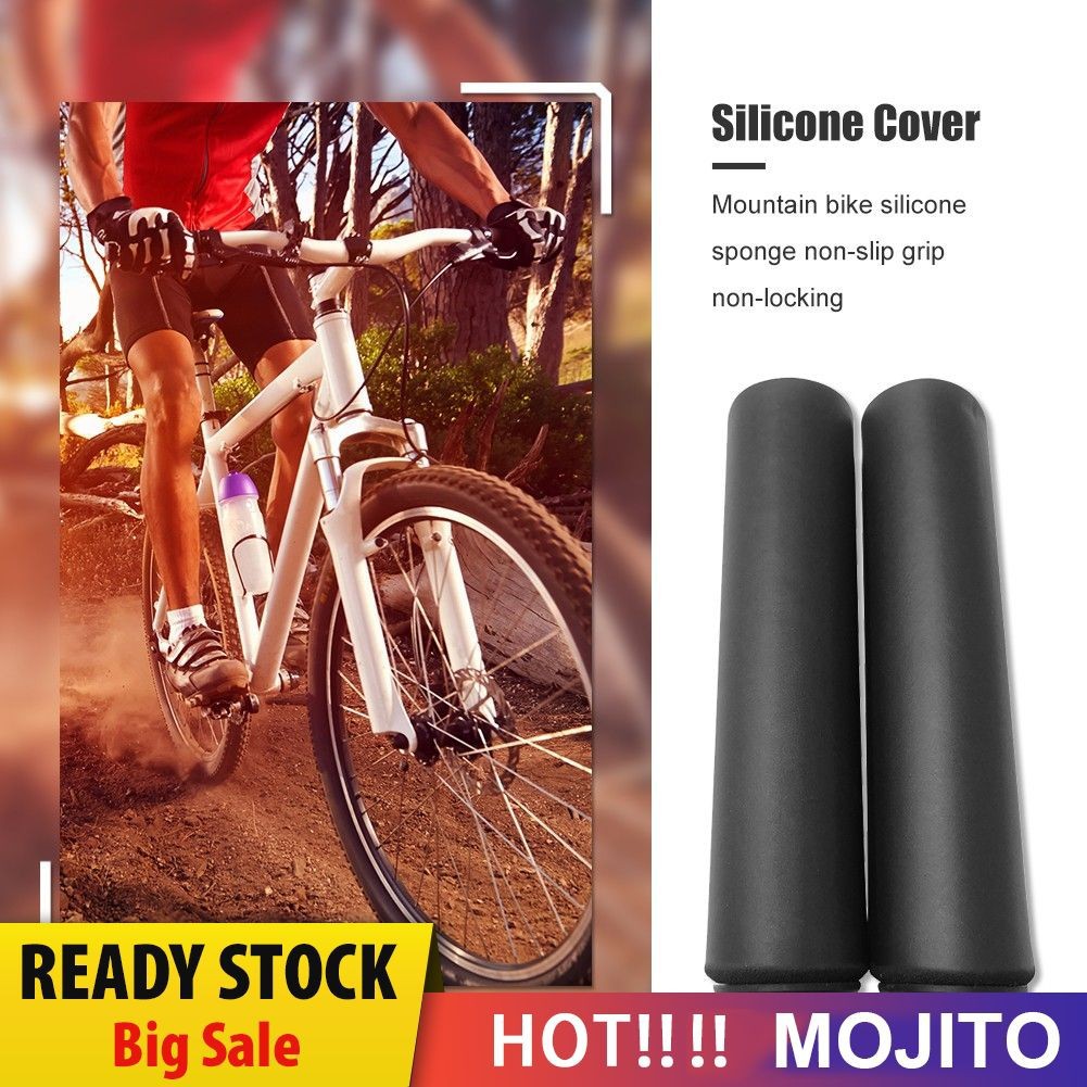 MOJITO 1 Pair Bicycle Grips Silicone Anti-skid Shock-absorbing Handlebar Grips