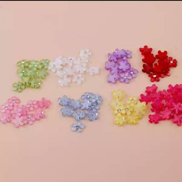 Bahan 10mm bunga kecil harga isi 1biji nail art bunga 