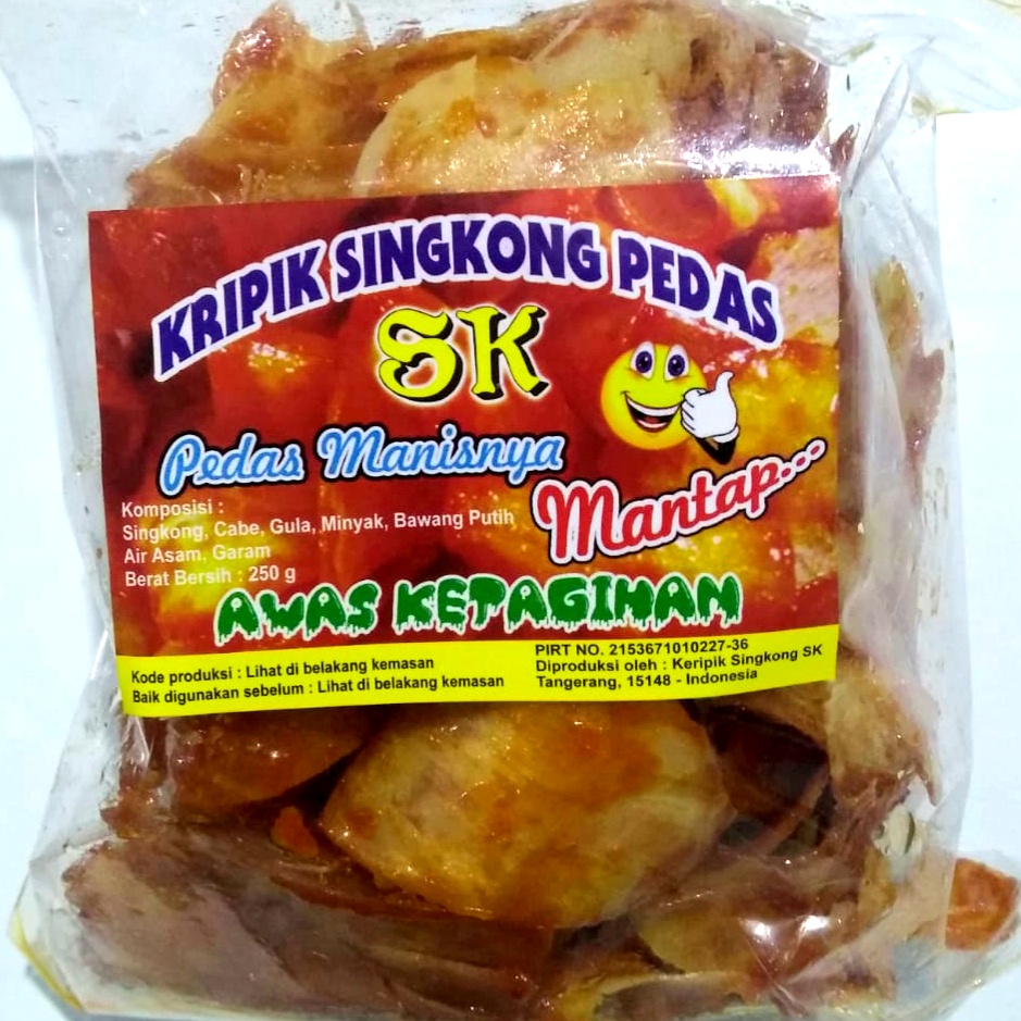 

Kripik Singkong Pedas 250gr