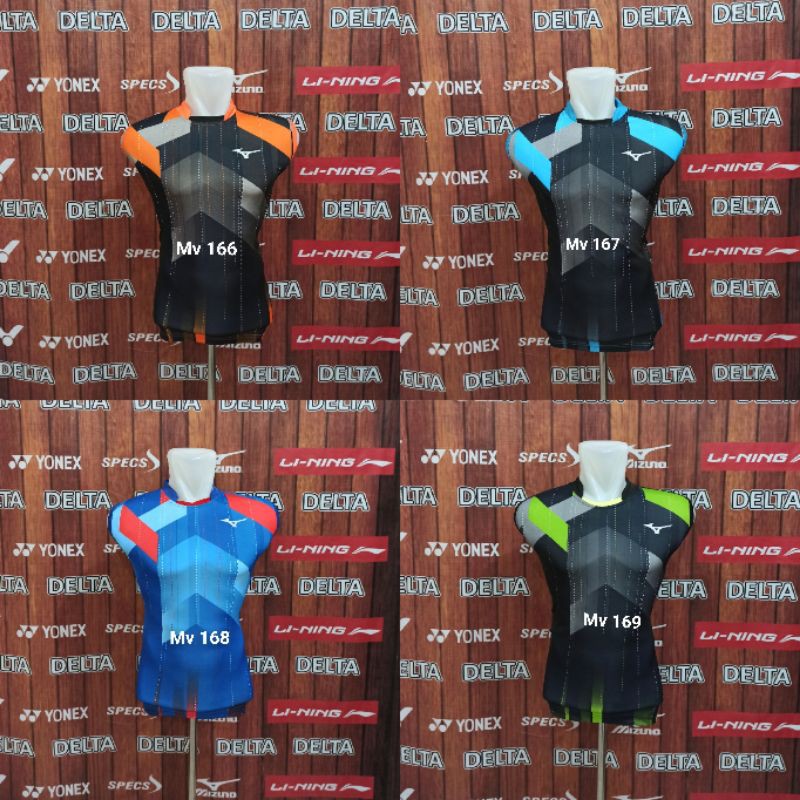 BAJU SINGLET VOLI MIZUNO PRINTING MV 166 KAOS OLAHRAGA VOLLY MURAH