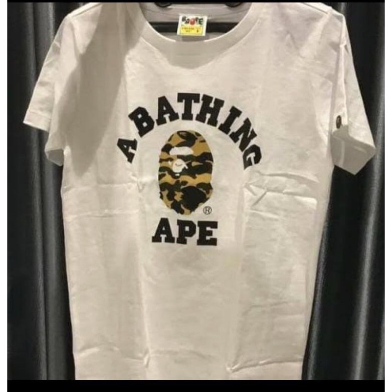 BAJU KAOS TSHIRT PRIA WANITA DISTRO FASHION BRANDE BAPE A BATHING APE LOGO