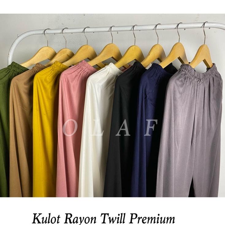 Stok terbatas.. CELANA KULOT RAYON TWILL ORI JUMBO PREMIUM TEBAL NYAMAN MUAT BB 45-75KG