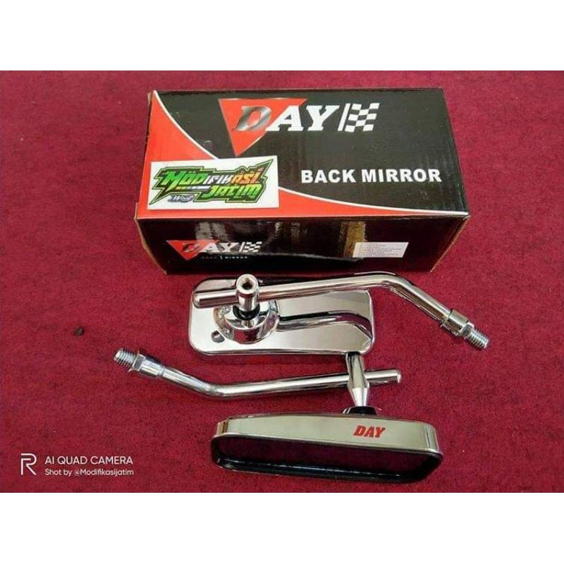 SPION DAYTONA DAY SPION RETRO CB KOTAK CROM HITAM HONDA YAMAHA