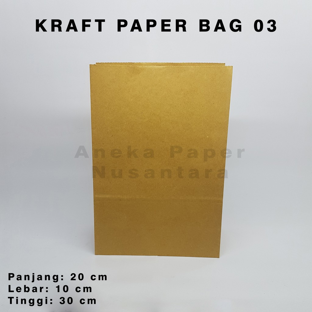 

Kraft Paper Bag Medium Polos - Kantong Makanan - Brown Paper Bag