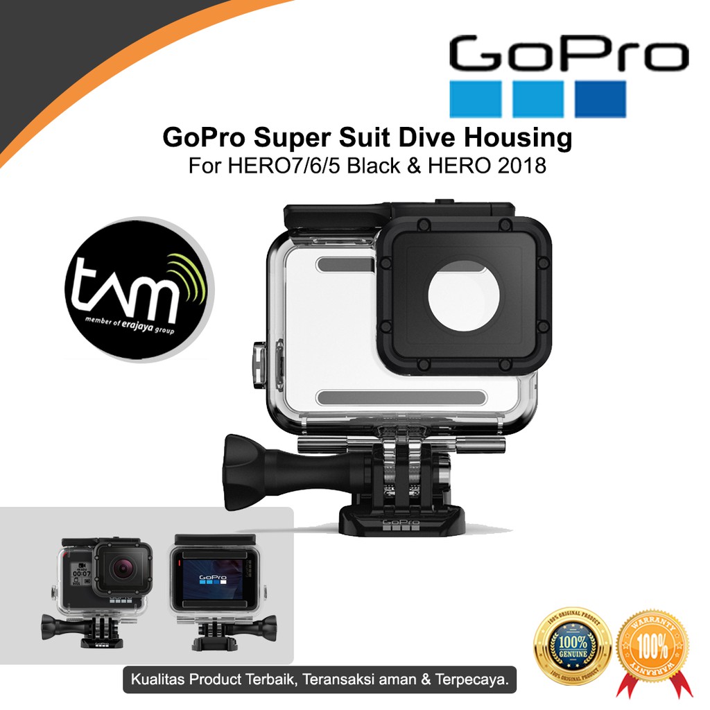 Gopro Super Suit Dive Housing Gopro Hero 7 Silver Gopro Hero 7 White Shopee Indonesia