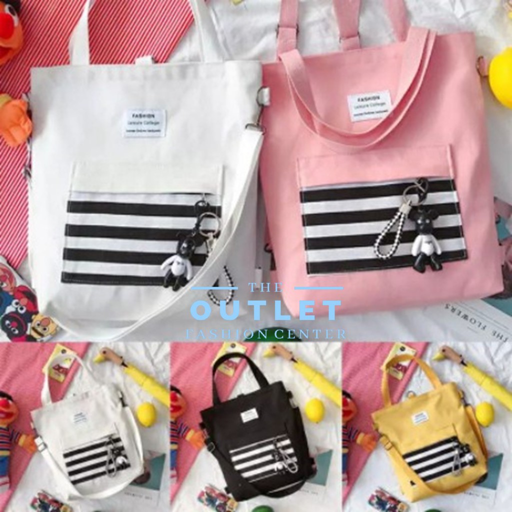 TOTEBAG TOTE BAG WANITA RESLETING MURAH KAIN KANVAS NCT POLOS REMAJA KEKINIAN IMPORT KPOP KOREA chio