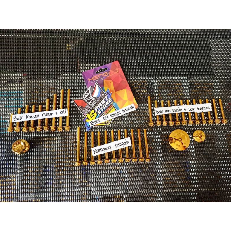 baut probolt mesin GL megapro tiger revo full mesin bagian bawah