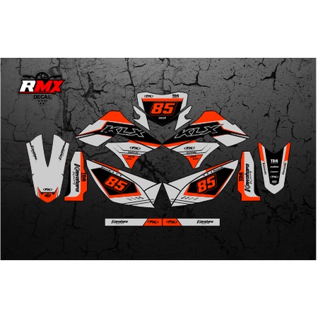 DECAL KLX 150 S/L FULLBODY (022) DEKAL STIKER DTRACKER LAMA 2009 2010 2011 2012 2013 2014 2015 HITAM