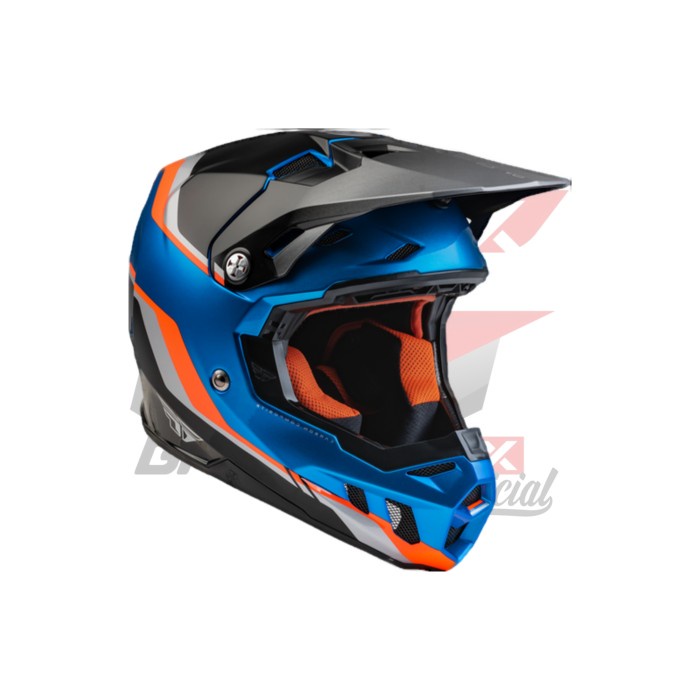 HELM FLY RACING FORMULA CC DRIVER HELMET - BLUE ORANGE BLACK