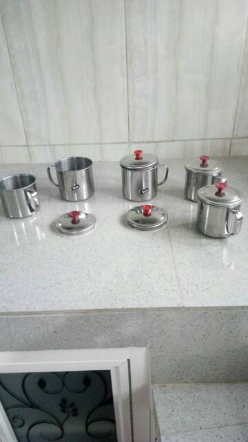 Gelas Stainless / Mug Stainless / Cangkir Stainless Diameter 9 cm