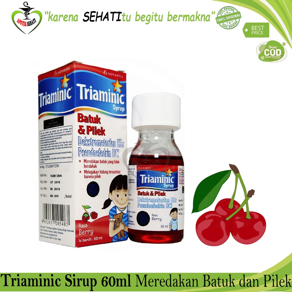 Triaminic Batuk Pilek 60 ml Meredakan Batuk Kering dan Pilek