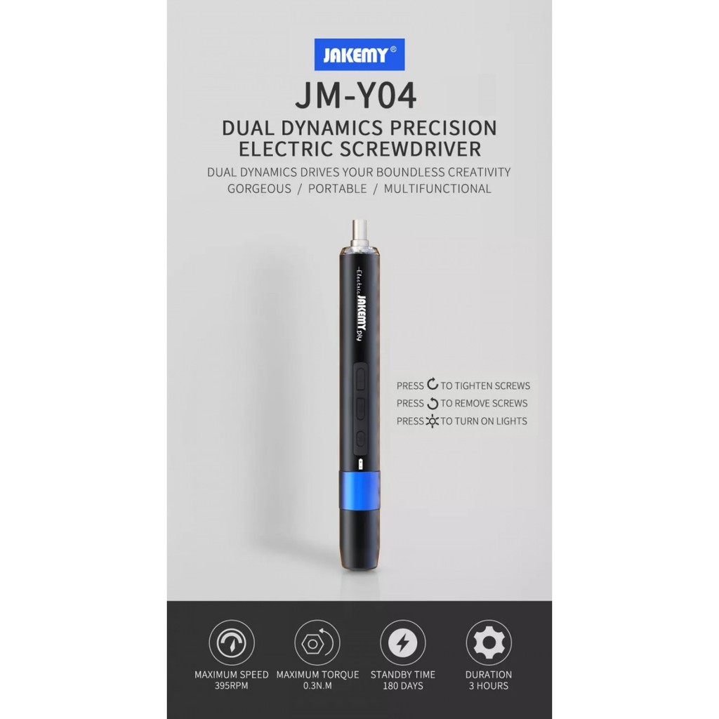Jakemy JM-Y04 21 in 1 Obeng Listrik Elektrik Dinamis Presisi