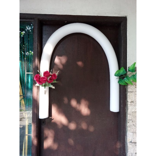 Gabus busa bunga pipa elastis dekorasi 2 meter // dekorasi pelaminan // backdrop //