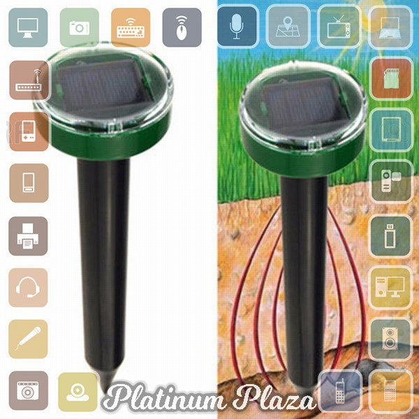 Chaser Pengusir Tikus Ultrasonic Solar Power untuk Kebun Taman - HR-533 - Green`HPM7TS-